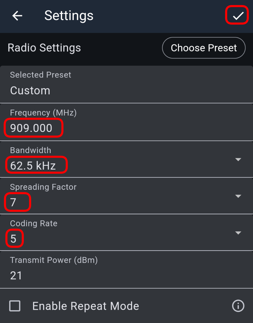 Illustration: Radio Settings